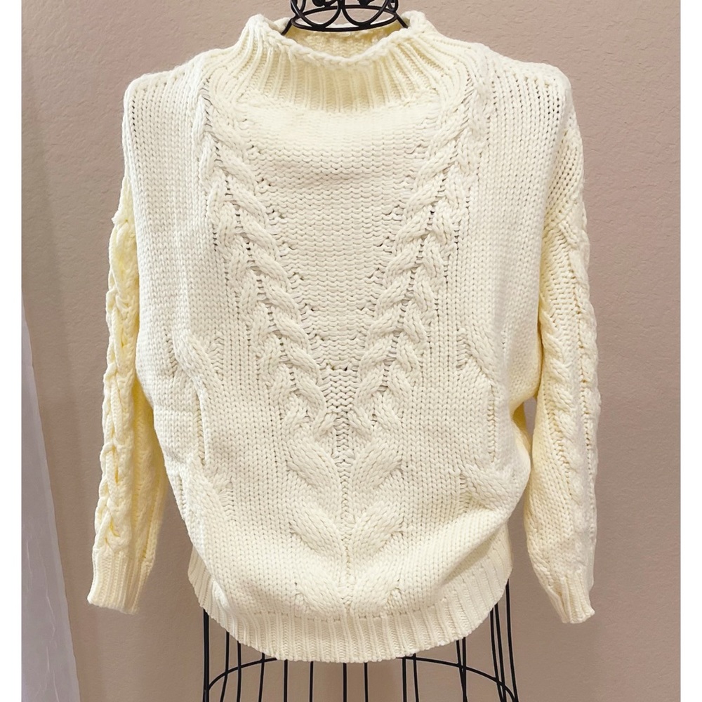 LAST ONE! Turtle Neck Cable Knit Sweater - Picture 8 of 10
